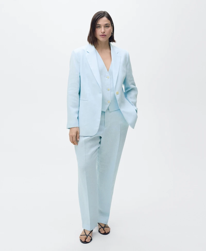 Mango Women's Linen Suit Jacket