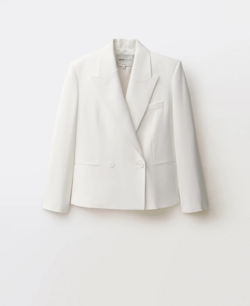 Mango Women's Oversized Double-Breasted Suit Jacket