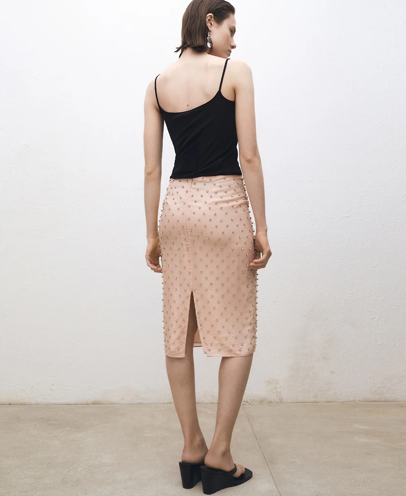 Mango Women's Thin Straps Silk Top