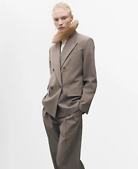 Mango Women's Wool-Blend Suit Jacket