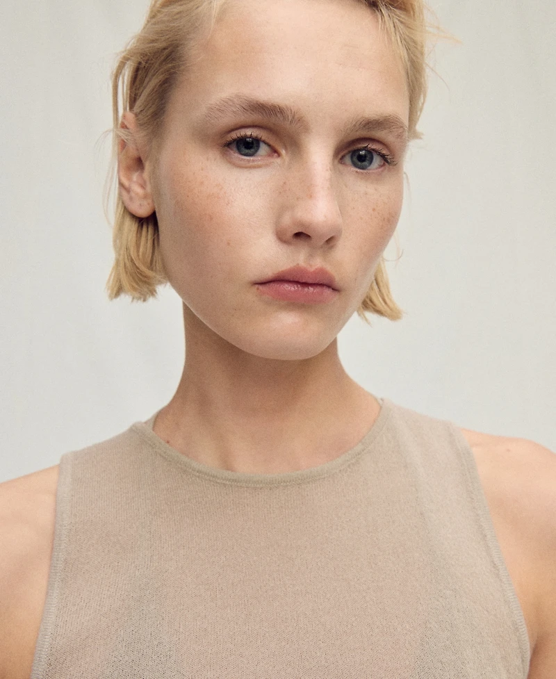 Mango Women's Contrasting Knit Top