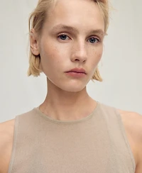 Mango Women's Contrasting Knit Top