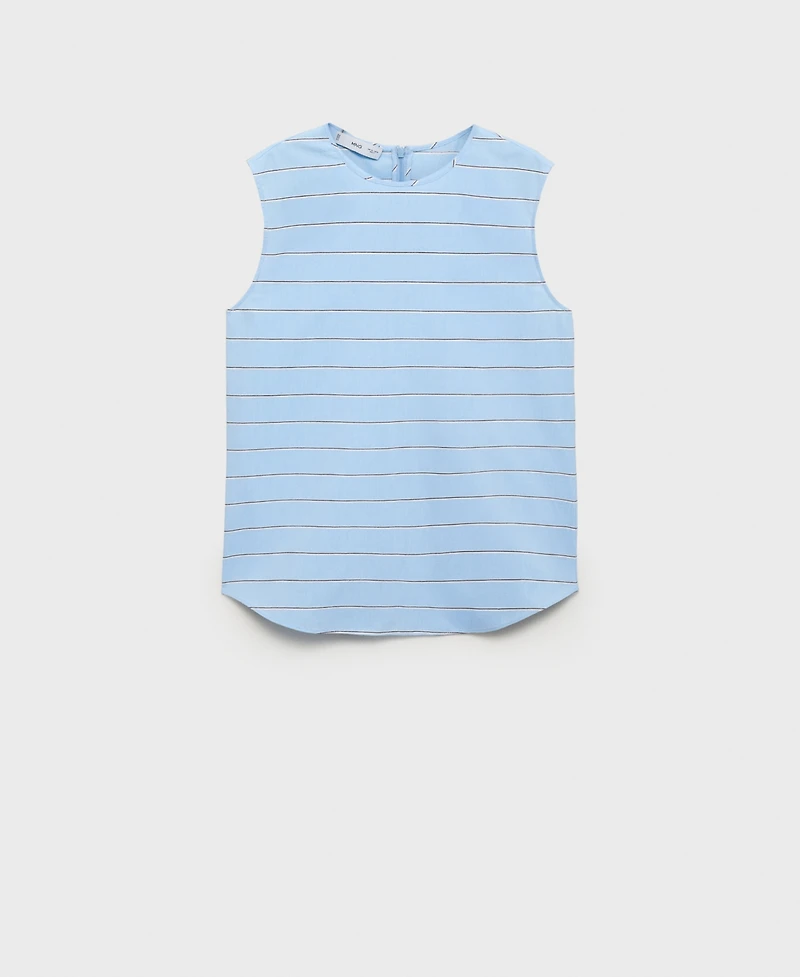 Mango Women's Striped Cotton Blouse