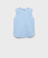 Mango Women's Striped Cotton Blouse