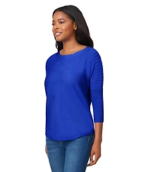 Melissa Paige Women's Boatneck Button-Back Dolman-Sleeve Sweater