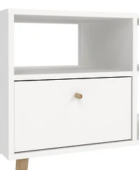 Tvilum 23.94" Wood 2 Drawer and 4 Shelf Tv Stand