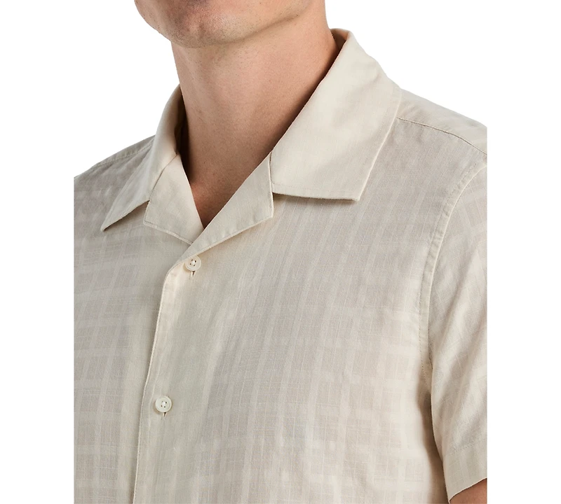 Perry Ellis Men's Dobby Plaid Shirt