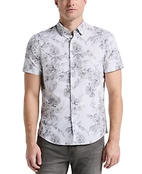Perry Ellis Men's Slim-Fit Stretch Floral Button-Down Shirt
