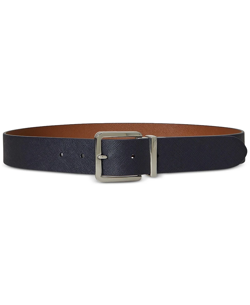 Lauren Ralph Reversible Crosshatch Leather Belt