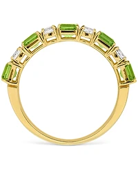 Green Sapphire (1-1/5 ct. t.w.) & White (3/8 Band 14k Gold