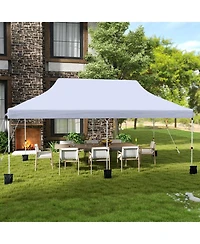 10 X 20 Ft Pop up Canopy Tent Foldable Portable Outdoor Gazebo with Carry Bag