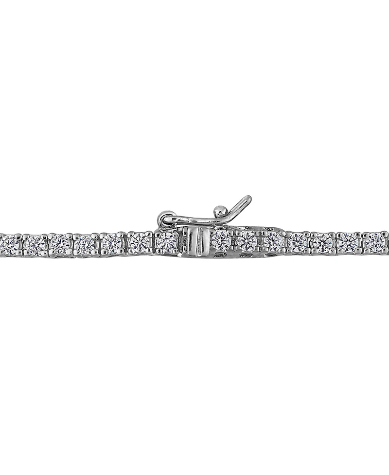 Lab-Created Gemstone (3 ct. t.w.) & Lab-Created White Sapphire (12-7/8 ct. t.w.) 17" Collar Necklace in Sterling Silver