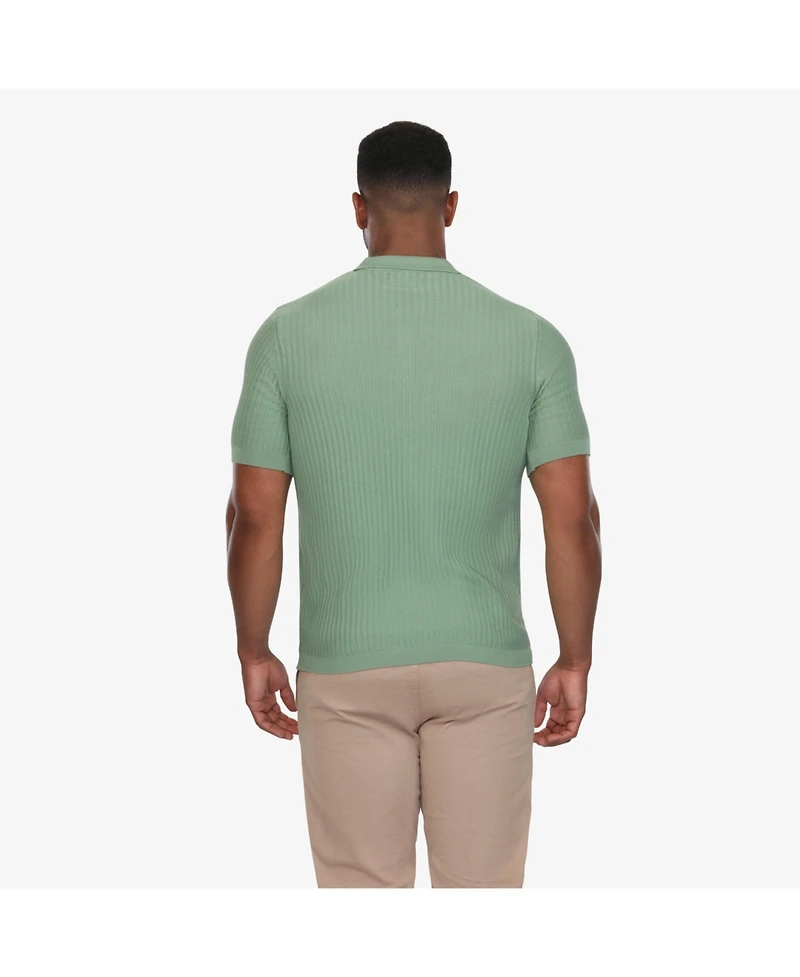 Vustra Men's Textured Knit Polo