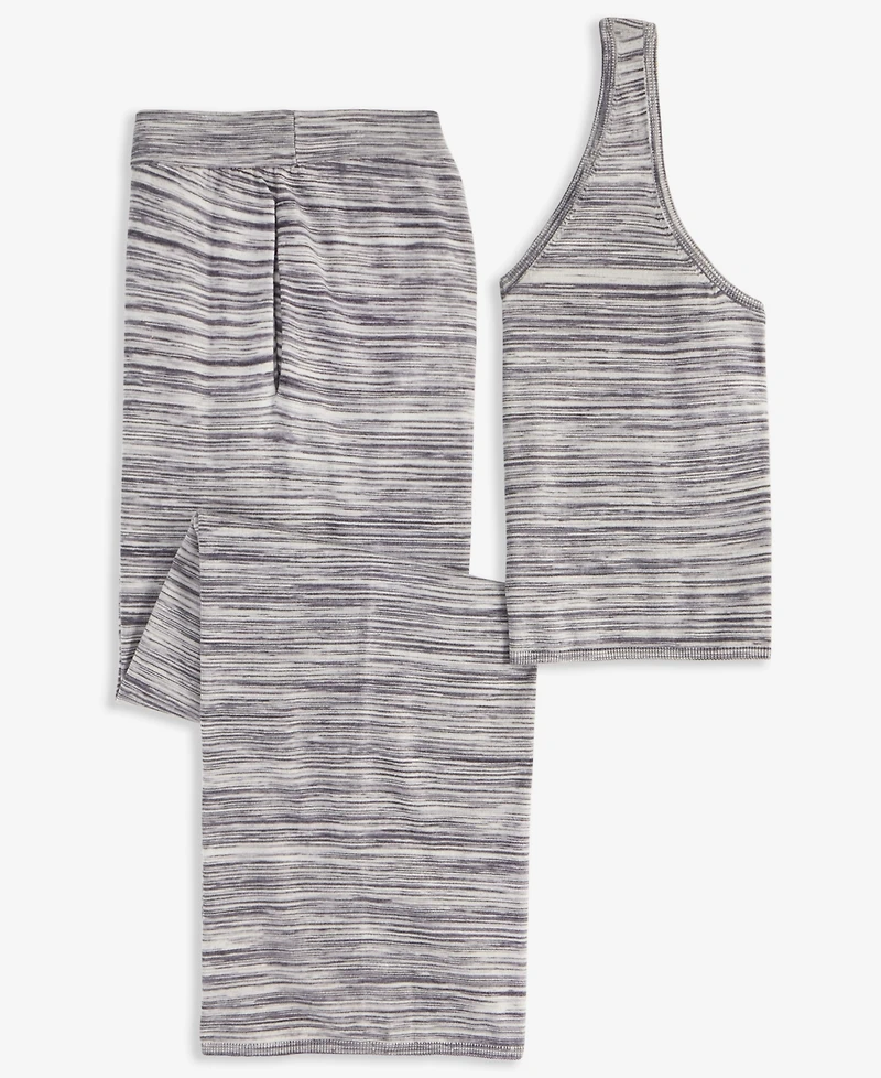 State of Day Women's Space-Dye Sweater Tank Pajama Set, Macy's Exclusive
