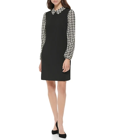 Tommy Hilfiger Women's Collared Long-Sleeve Shift Dress