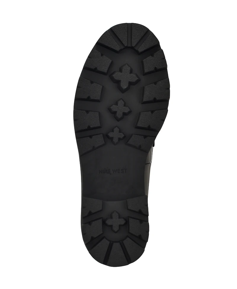 Nine West Women's Keram Chunky Lug Sole Penny Loafers