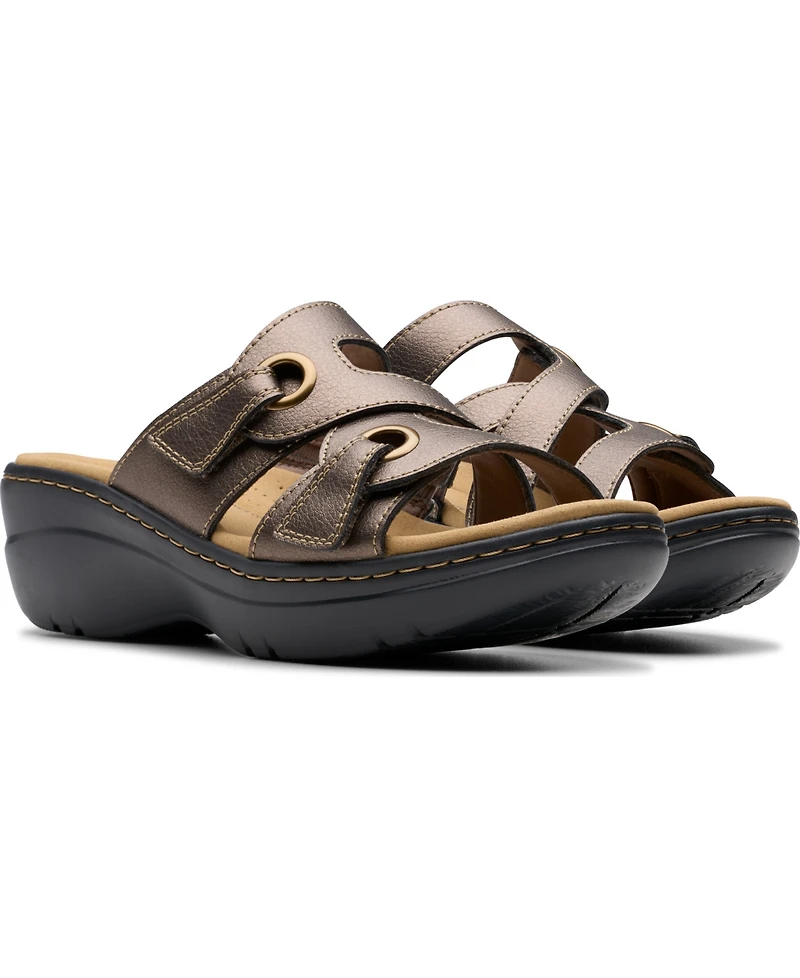 Clarks Merliah2 Cove Casual Leather Wedge Sandals