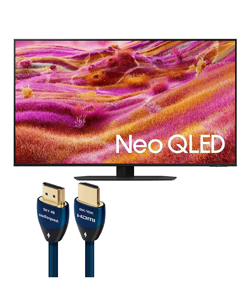 Samsung QN90F Inch 4K Neo Qled Mini Led Tv with AudioQuest Sky 3m Hdmi Cable