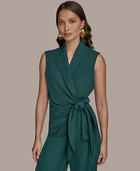 Donna Karan New York Women's Tie-Waist Wrap Top