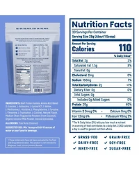 NativePath Complete Beef Protein Powder Isolate – 20g Protein, Vanilla Flavor, 30 Servings