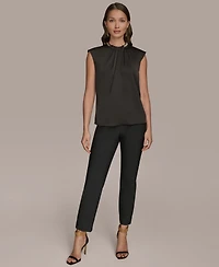 Donna Karan New York Women's Cap-Sleeve Twist-Neck Top