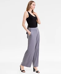 Tahari Asl Women's Bi-Stretch Wide-Leg Pants
