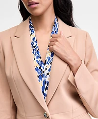 Kasper Women's Peak-Lapel Peplum One-Button Blazer, Regular & Petite
