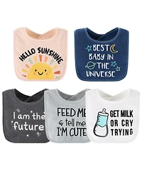 The Peanutshell Baby Girls Terry Bibs, 18 Pack for Feeding, Teething, or Drooling Foods/Hello Sunshine