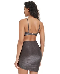 Bar Iii Women's Shimmer Core Ruched Skirt Cover-Up, Exclusively at Macy's