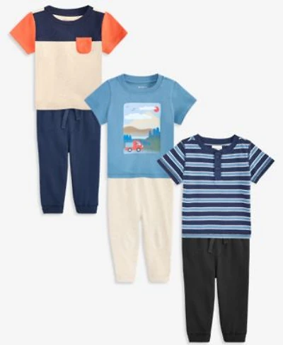 First Impressions Baby Boys Mix Match Short Sleeve Graphic T Shirts Jogger Pants Exclusively At Macys