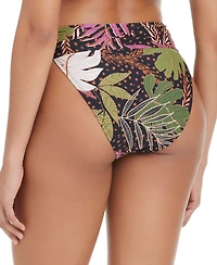 Bar Iii Women's Safari Heat Banded High-Leg Bikini Bottoms, Exclusively at Macy's