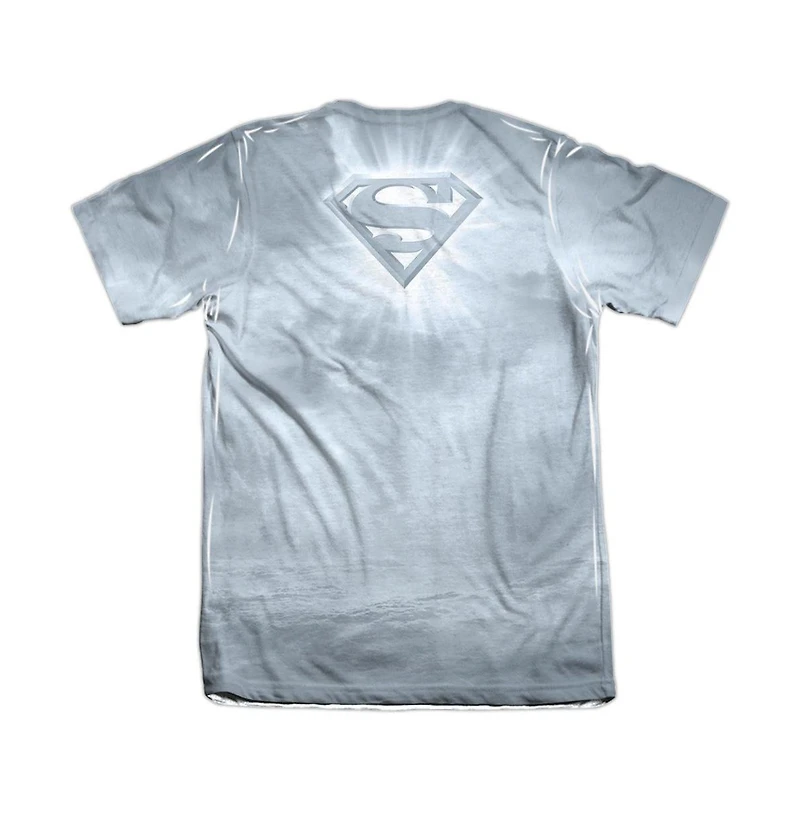 Superman Men's Light Of The Sun (Front/Back Print) Adult 65/35 Poly/Cotton Short Sleeve Tee / T-Shirt