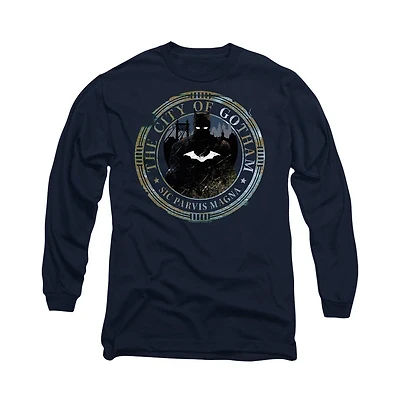 Batman Men's The (2022) Gotham Seal Long Sleeve Adult Tee / T-Shirt