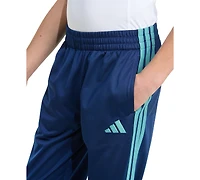 adidas Big Boys Elastic-Waistband 3-Stipe Tricot Jogger Pants