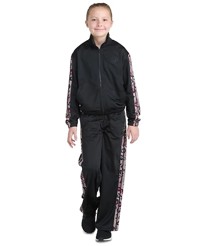 adidas Big Girls Tricot Long-Sleeve Full-Zip Jacket & Wide-Leg Pants, 2 Piece Set