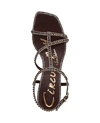 Circus Ny by Sam Edelman Women's Jaida Glitz Strappy Kitten Dress Sandals