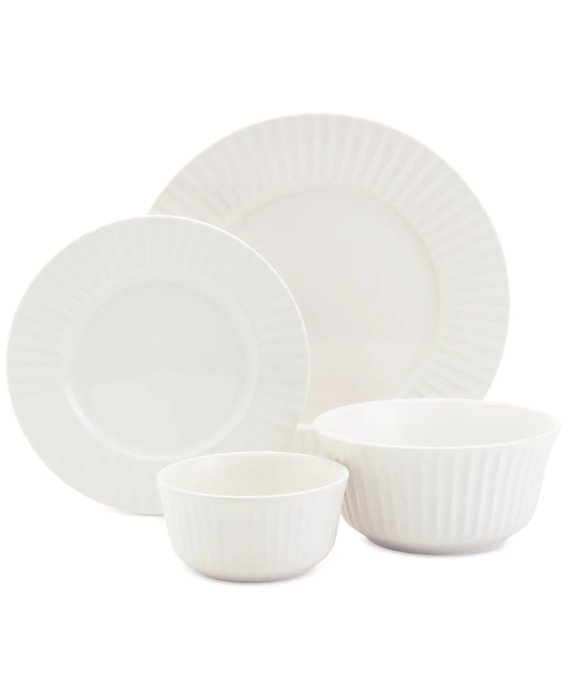 Haven Round Embossed 32 Pc. Dinnerware Set, Service for 8