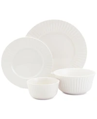 Haven Round Embossed 32 Pc. Dinnerware Set, Service for 8
