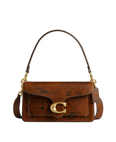 Coach x Peanuts Tabby 26 Shoulder Bag with Newspaper Print