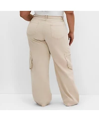 City Chic Plus Clarence Cargo Denim Pant