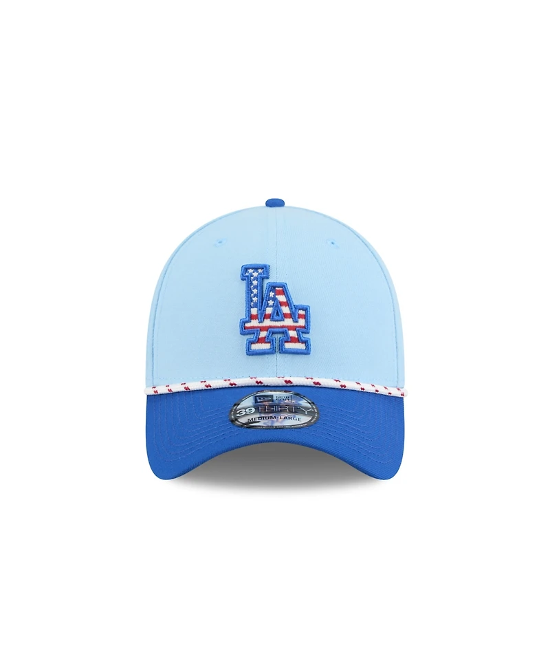 New Era Men's Light Blue/Blue Los Angeles Dodgers 2025 Fourth of July 39THIRTY Flex Hat