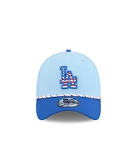 New Era Men's Light Blue/Blue Los Angeles Dodgers 2025 Fourth of July 39THIRTY Flex Hat
