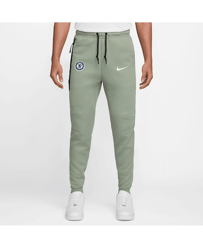 Nike Men's Green Chelsea Tech Fleece Joggers Pants