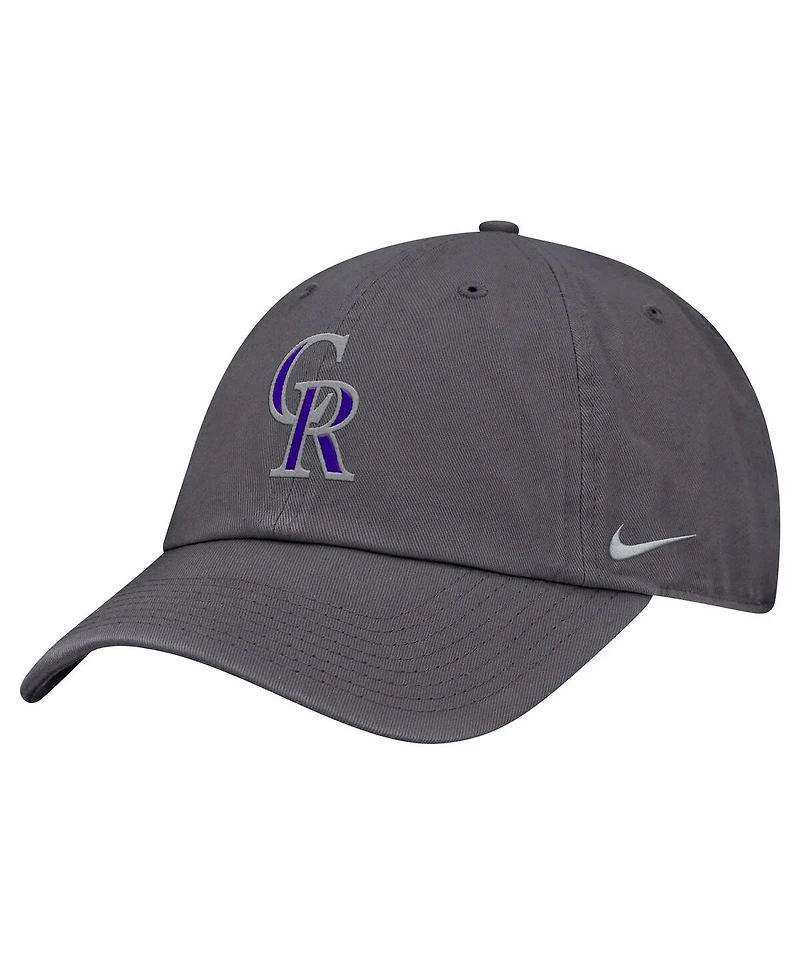 Nike Men's Gray Colorado Rockies Club Adjustable Hat