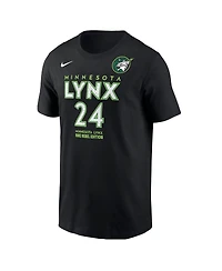 Nike Men's Napheesa Collier Black Minnesota Lynx Rebel Edition Name Number T-Shirt