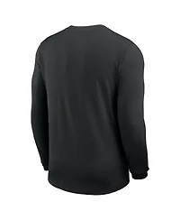 Nike Men's Black Ohio State Buckeyes 2025 Sideline Coach Uv Performance Long Sleeve T-Shirt