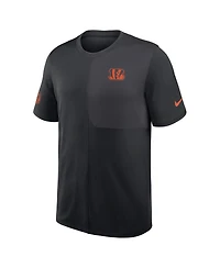 Nike Men's Black Cincinnati Bengals Sideline Uv Performance Coach T-Shirt