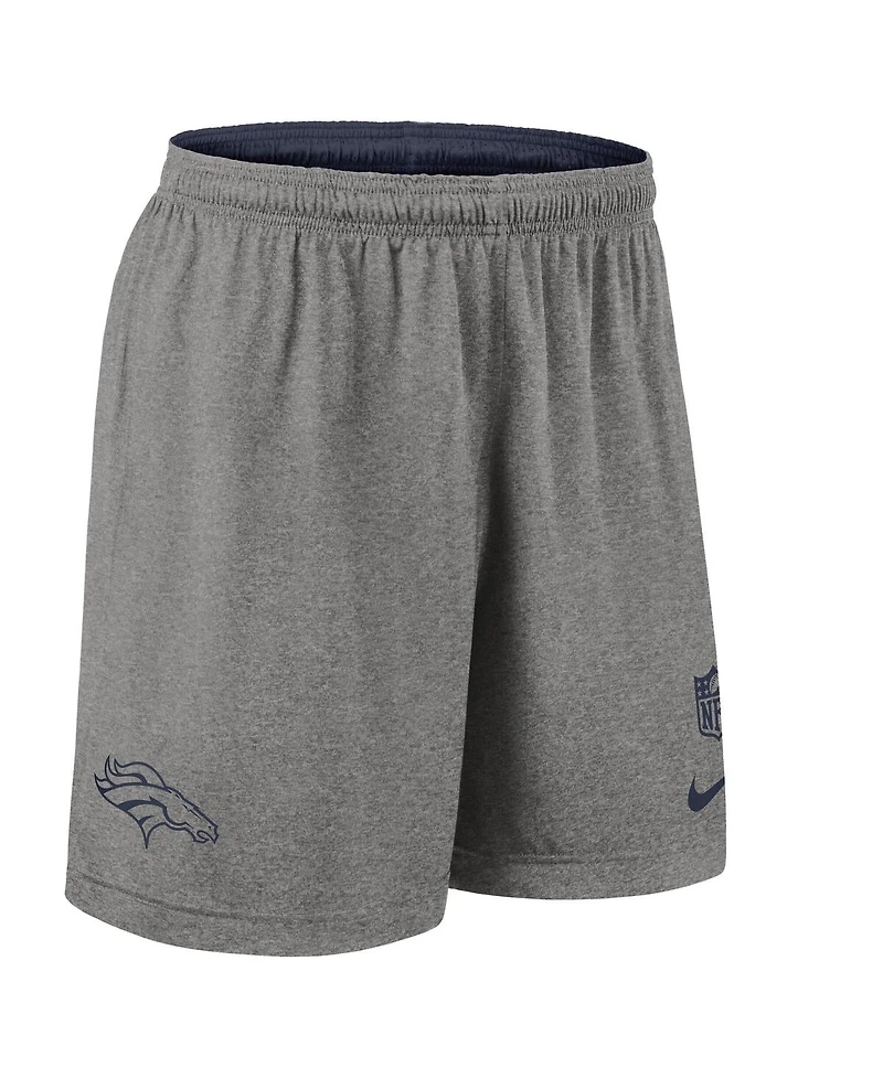 Nike Men's Navy Denver Broncos Sideline Reversible Performance Shorts