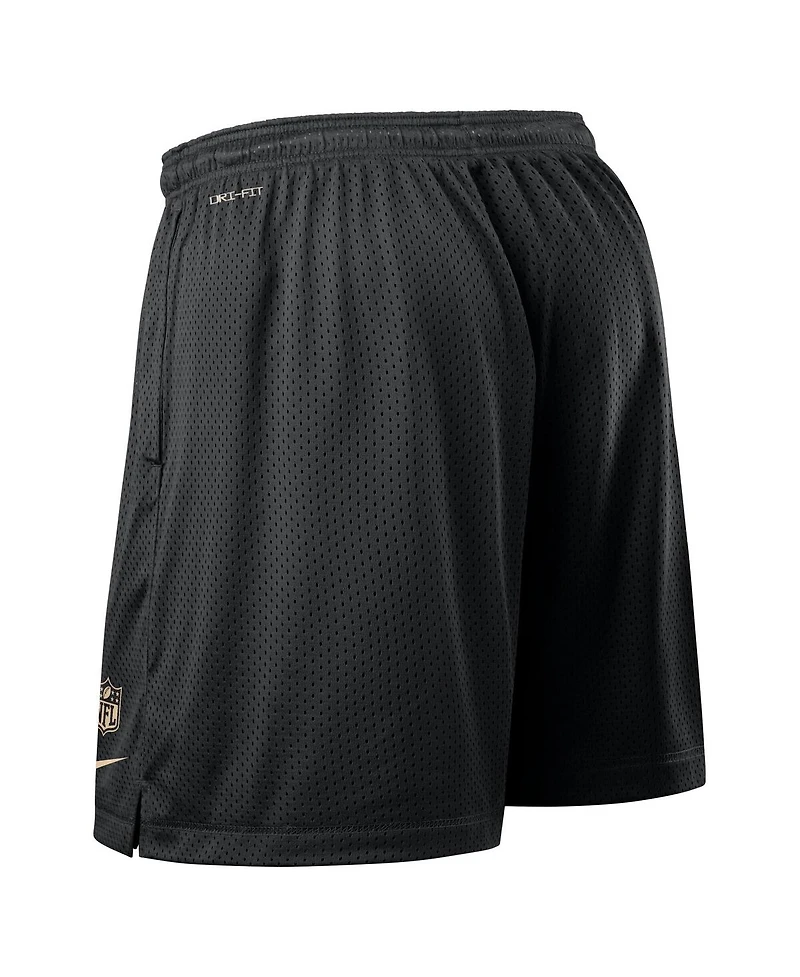 Nike Men's Black New Orleans Saints Sideline Reversible Performance Shorts