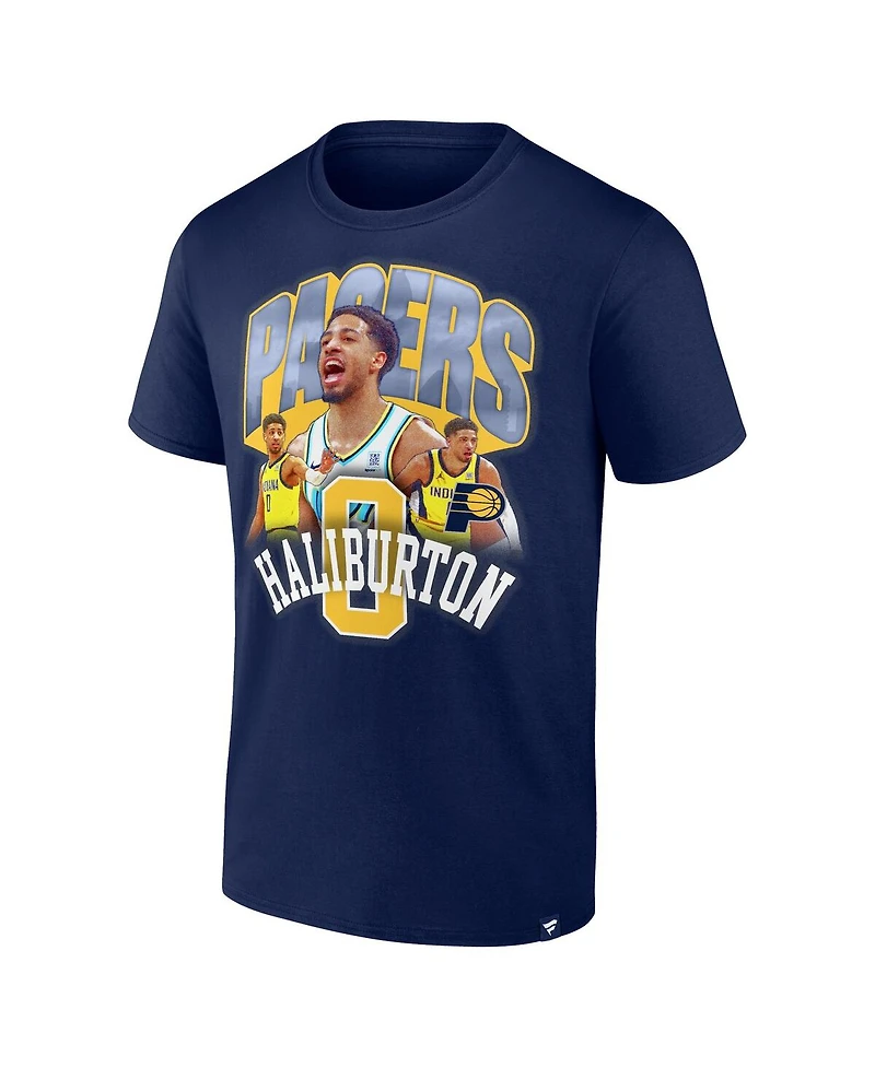 Fanatics Men's Tyrese Haliburton Navy Indiana Pacers Notorious 4.0 T-Shirt